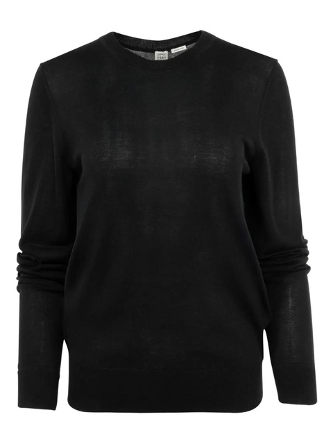 TOTEME crew-neck long-sleeve sweater - Black - zdjęcie produktu nr 1