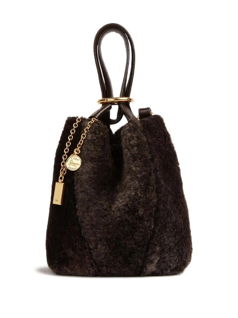 Chloé Spin shearling tote bag - Brown - zdjęcie produktu nr 1