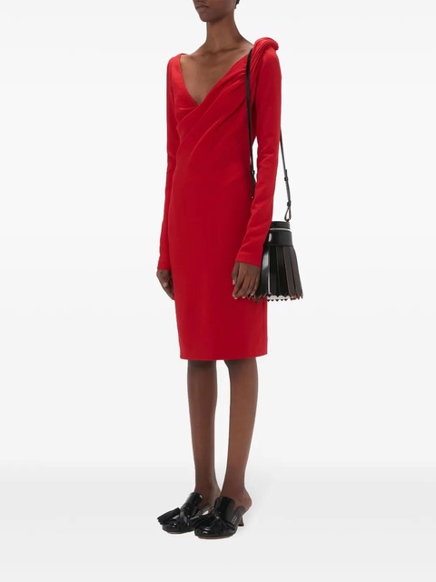 JW Anderson V-neck midi dress - Red - zdjęcie produktu nr 2