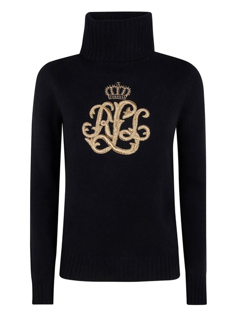Lauren Ralph Lauren roll-neck logo-embroidered sweater - Blue - zdjęcie produktu nr 1