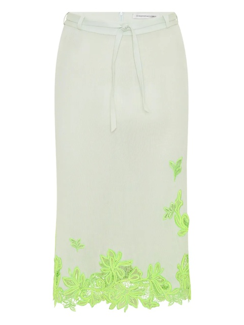 Christopher Esber lace-trim midi skirt - White - zdjęcie produktu nr 2