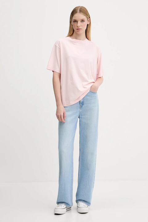 Guess Jeans t-shirt bawełniany damski kolor różowy W5YI25 K8HM0 - zdjęcie produktu nr 2