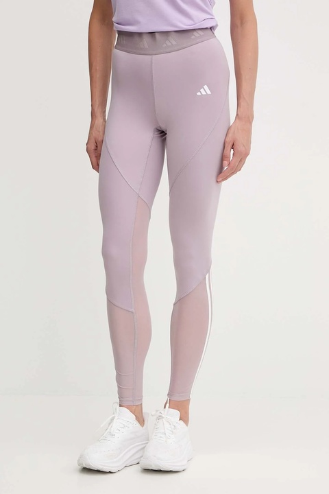 adidas Performance legginsy treningowe HYGLM damskie kolor różowy wzorzyste JX7345 - zdjęcie produktu nr 1