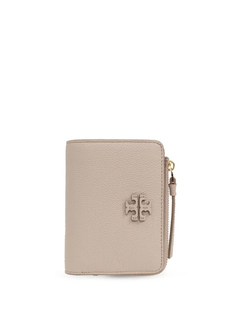 Tory Burch logo-patch leather wallet - Neutrals - zdjęcie produktu nr 1
