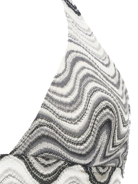 MC2 Saint Barth wave-pattern swimsuit - Grey - zdjęcie produktu nr 2