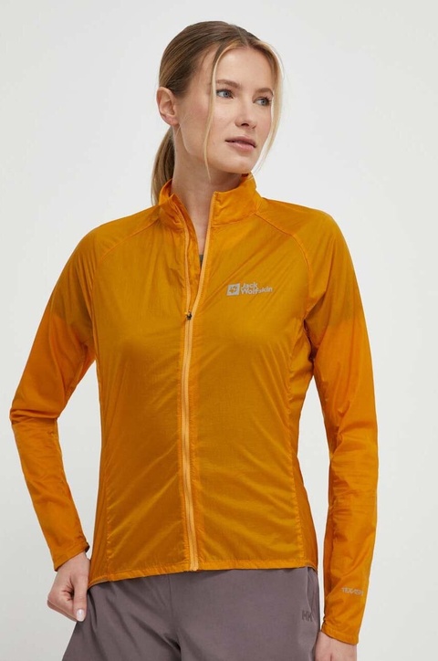 Jack Wolfskin wiatrówka Gravex kolor żółty - zdjęcie produktu nr 2