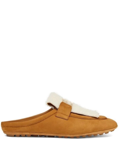 FENDI leather flat sandals - Brown - zdjęcie produktu nr 1