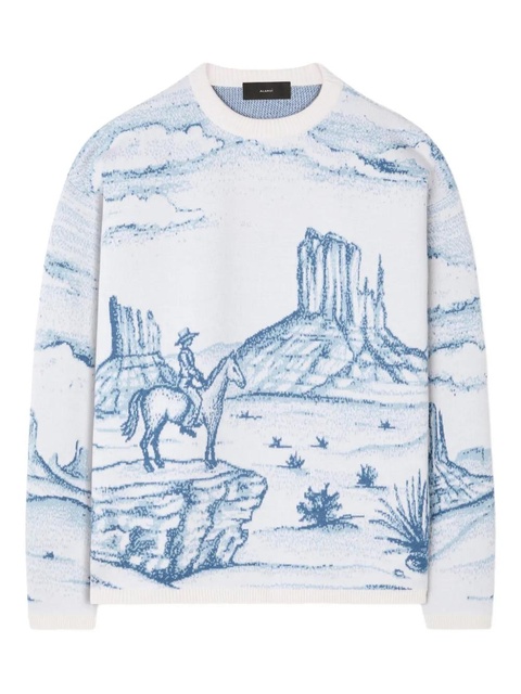 Alanui Silent Rider wool sweater - Blue - zdjęcie produktu nr 1