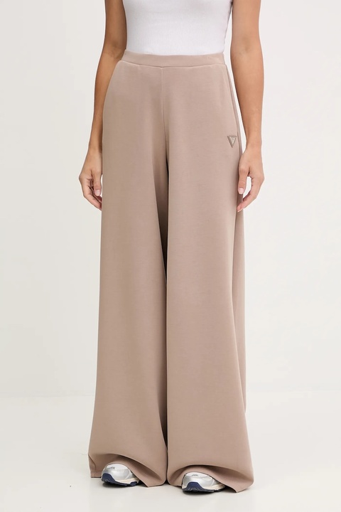Guess spodnie OLYMPE damskie kolor beżowy gładkie V4YB07 KCAY2 - zdjęcie produktu nr 2