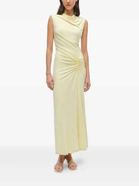 Simkhai Acacia cowl-neck gathered maxi dress - Yellow - zdjęcie produktu nr 1