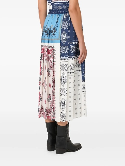 Weekend Max Mara Luna printed pleated midi skirt - Blue - zdjęcie produktu nr 2
