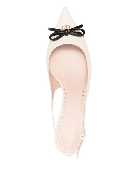 Valentino Garavani 45mm bow-embellished slingback pumps - White - zdjęcie produktu nr 2