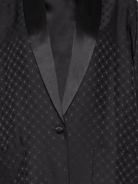 ERES Velours geometric-pattern lounge cardigan - Black - zdjęcie produktu nr 1