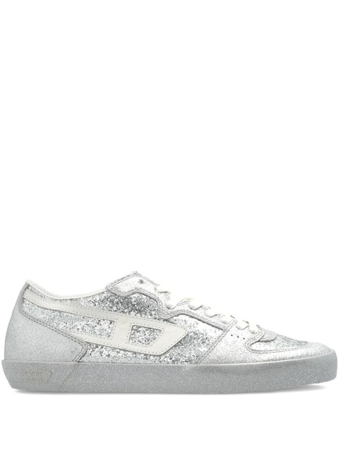 Diesel S-Leroji-D1 glittered panelled sneakers - Silver - zdjęcie produktu nr 1