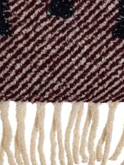 LOEWE logo-intarsia fringed scarf - Red - zdjęcie produktu nr 2