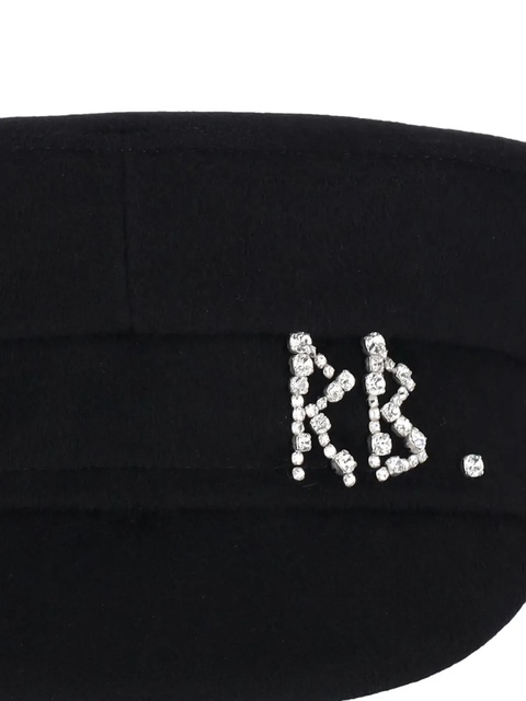 Ruslan Baginskiy baker-boy rhinestone-embellished hat - Black - zdjęcie produktu nr 1
