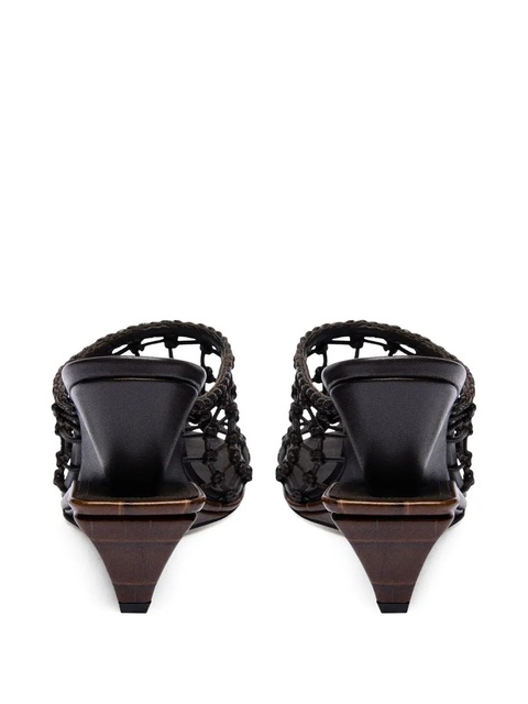 Jacquemus 100mm Les Doubles Tresses mules - Brown - zdjęcie produktu nr 2