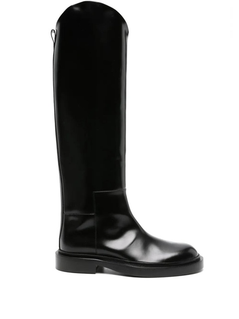 Jil Sander asymmetric leather boots - Black - zdjęcie produktu nr 1