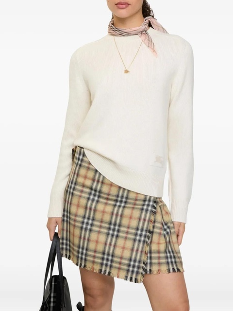 Burberry elbow-patch equestrian-knight sweater - Neutrals - zdjęcie produktu nr 1