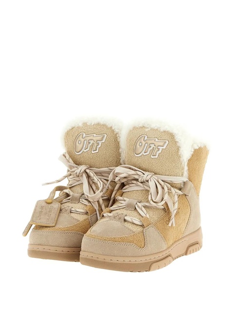 Off-White Winter ankle boots - Neutrals - zdjęcie produktu nr 2