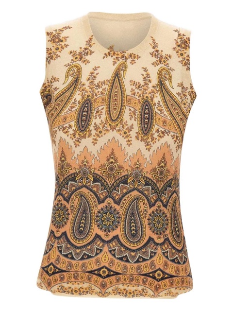 ETRO paisley print sleeveless top - Neutrals - zdjęcie produktu nr 1