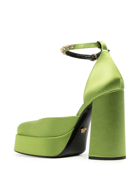 Versace Medusa Aevitas 125mm satin pumps - Green - zdjęcie produktu nr 2