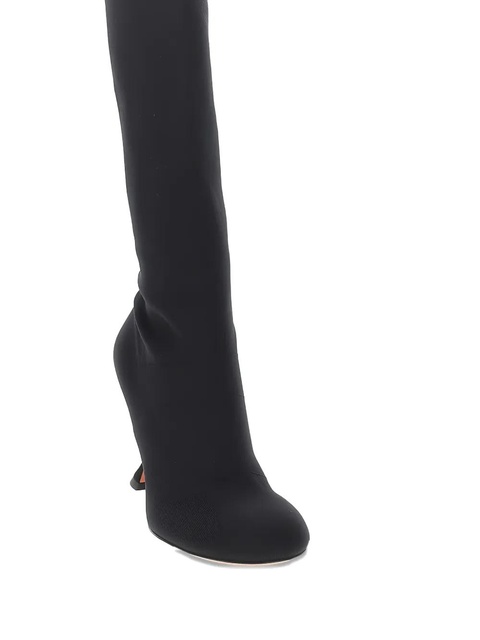 Amina Muaddi 95mm stretch thigh-high boots - Black - zdjęcie produktu nr 1