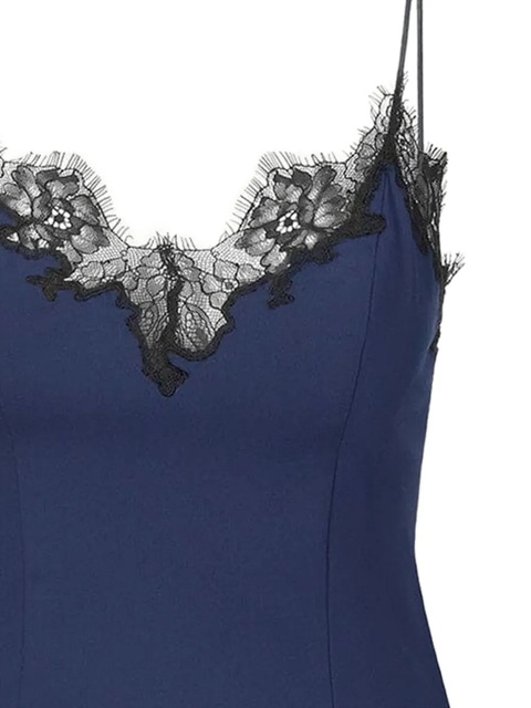 STAUD lace-trimmed slip mini dress - Blue - zdjęcie produktu nr 2