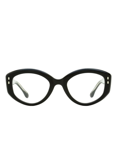 Isabel Marant Eyewear rivet-detail oval-frame glasses - Black - zdjęcie produktu nr 2