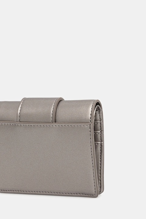 Armani Exchange portfel damski kolor srebrny XW000360 AF12039 - zdjęcie produktu nr 2