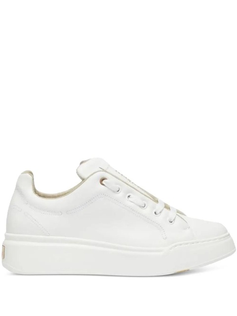 Max Mara leather lace-up sneakers - White - zdjęcie produktu nr 1