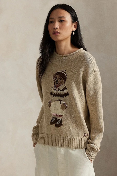 Polo Ralph Lauren sweter z dodatkiem wełny kolor beżowy 211978315 - zdjęcie produktu nr 1