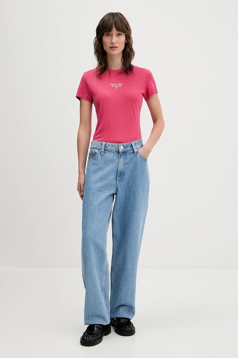 Tommy Jeans t-shirt damski kolor czerwony DW0DW21542 - zdjęcie produktu nr 2