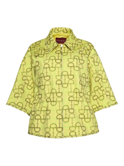 Gucci horsebit-print jacket - Green - zdjęcie produktu nr 1
