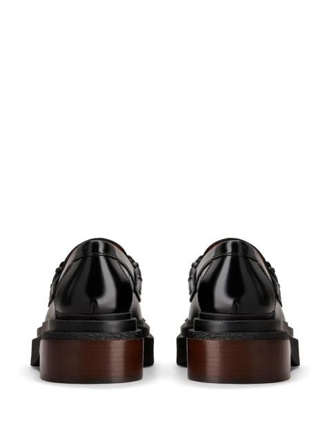 Tod's almond-toe leather loafers - Black - zdjęcie produktu nr 1