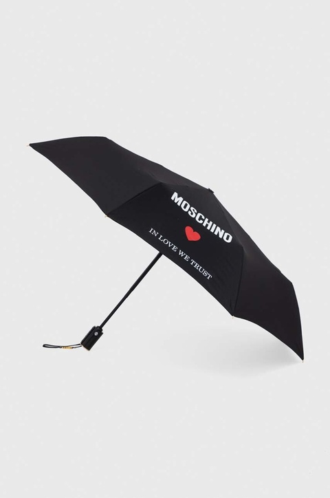 Moschino parasol kolor czarny 8956 OPENCLOSEA - zdjęcie produktu nr 1