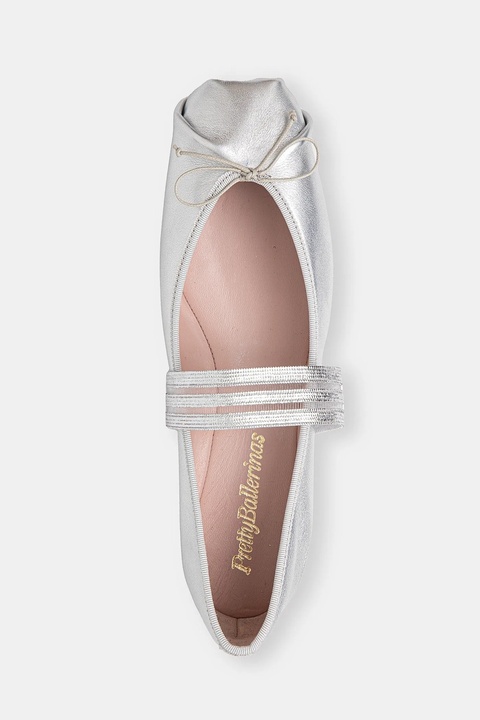 Pretty Ballerinas baleriny skórzane Kristen kolor srebrny 52198_A - zdjęcie produktu nr 2