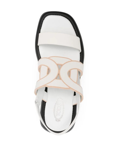 Tod's cut-out leather sandals - White - zdjęcie produktu nr 2