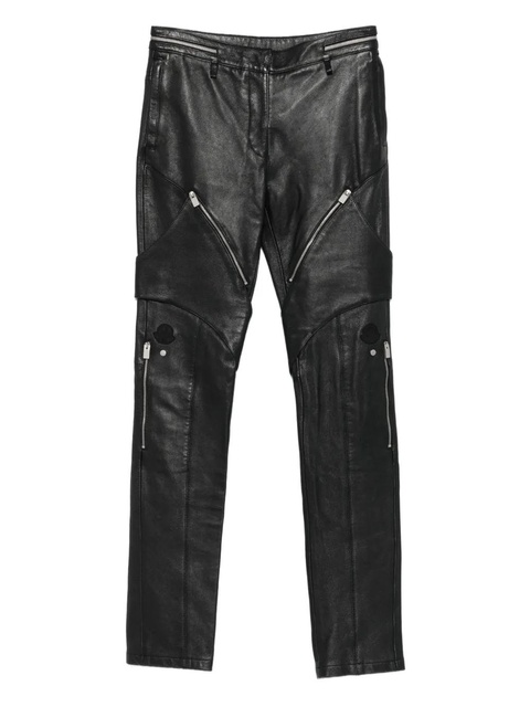 Moncler zip-pocket leather trousers - Black - zdjęcie produktu nr 1