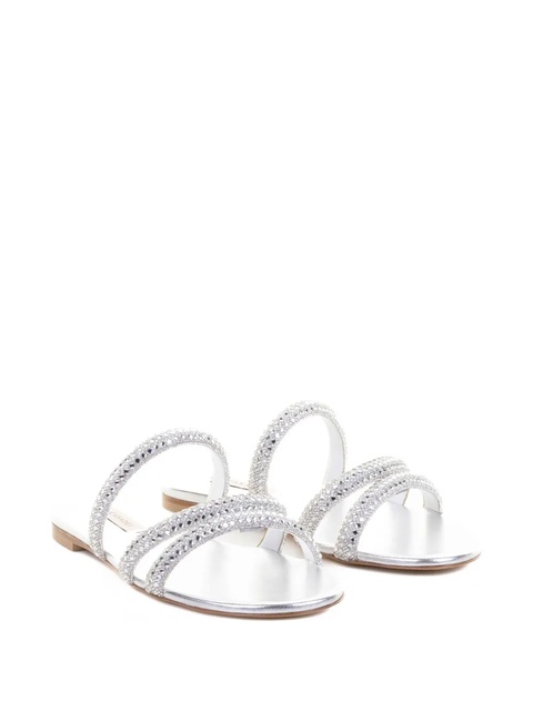 Casadei crystal-embellished sandals - Grey - zdjęcie produktu nr 1