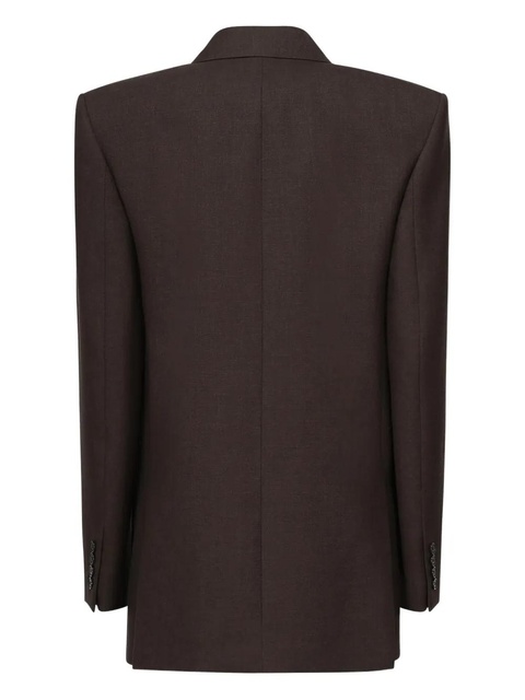Saint Laurent double-breasted padded-shoulder jacket - Brown - zdjęcie produktu nr 2