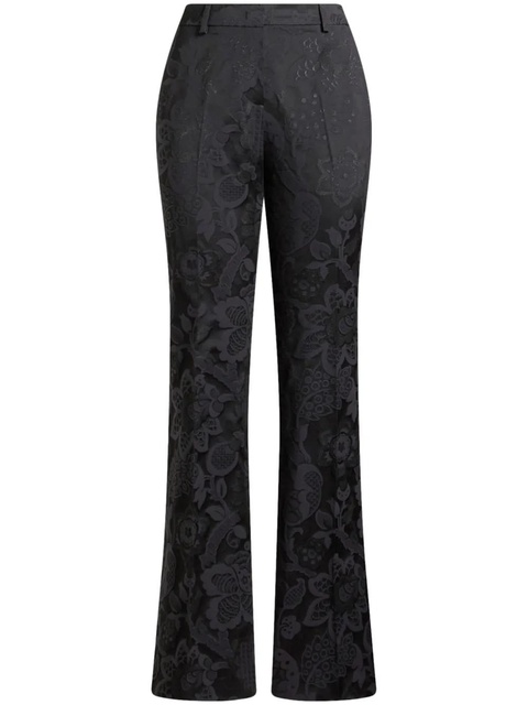 ETRO tonal-design jacquard trousers - Black - zdjęcie produktu nr 1
