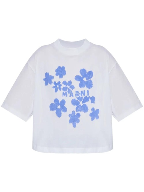 Marni floral-motif t-shirt - White - zdjęcie produktu nr 1