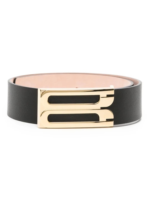 Victoria Beckham logo-plaque leather belt - Black - zdjęcie produktu nr 1