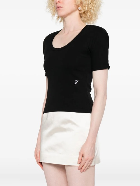 Jacquemus The Espiral scoop-neck T-shirt - Black - zdjęcie produktu nr 2