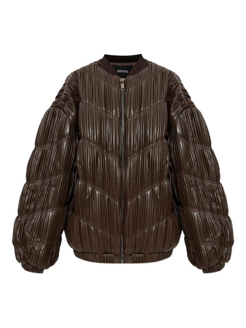 ROTATE BIRGER CHRISTENSEN pleated bomber jacket - Brown - zdjęcie produktu nr 1