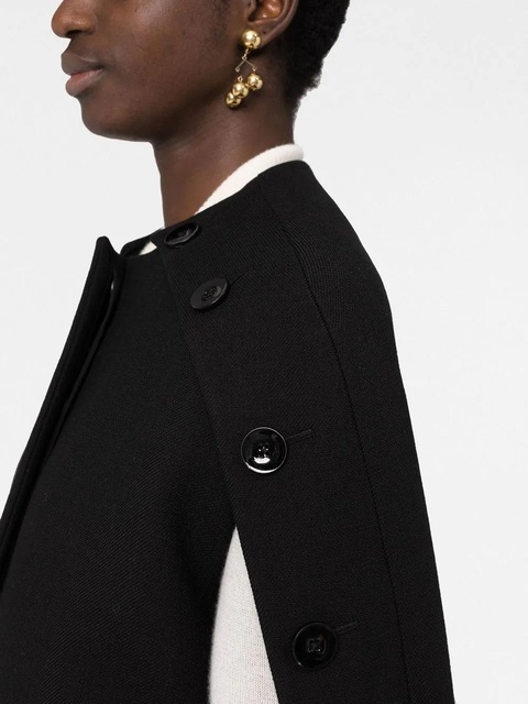 Jil Sander buttoned slit-sleeves coat - Black - zdjęcie produktu nr 2