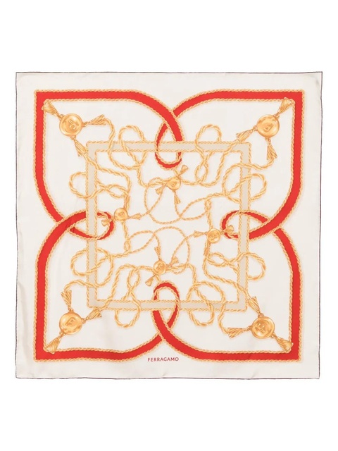 Ferragamo graphic-print scarf - Neutrals - zdjęcie produktu nr 1