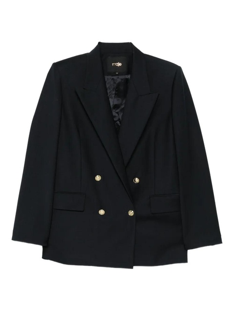 Maje double-breasted gold-button blazer - Blue - zdjęcie produktu nr 1
