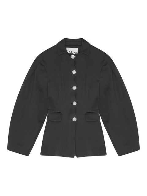 GANNI balloon-sleeve jacket - Black - zdjęcie produktu nr 1